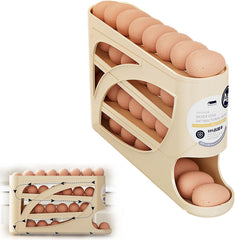 4-Layer Rolling Egg Holder, 30-Egg Fridge Organizer