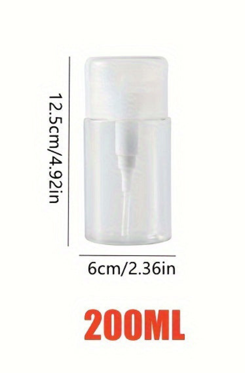 Portable Transparent Plastic Travel Bottles with Flip Cap, Press Dispenser for Skincare