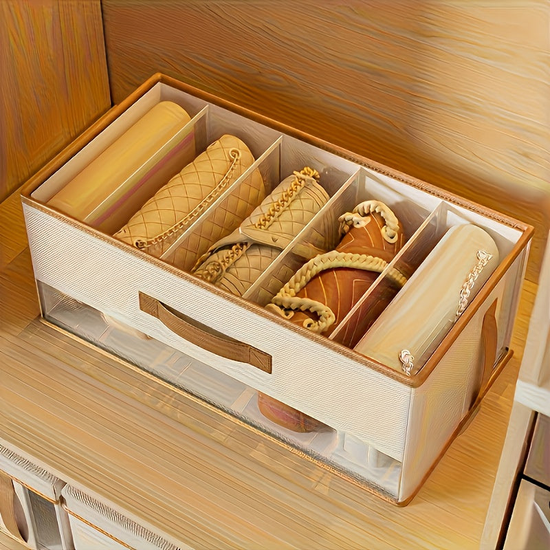 Handbag Organizer Box, Space-Saving Closet Shelf Divider for Small Handbags